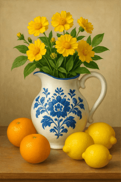 Kwiatowy Dzbanek Z Owocami - CasaNookDecor