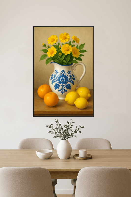 Kwiatowy Dzbanek Z Owocami - CasaNookDecor