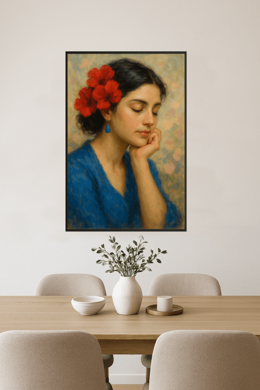 Kwiatowy portret artystyczny - CasaNookDecor
