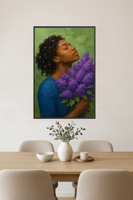 Kwiatowy uścisk – wydruk artystyczny - CasaNookDecor