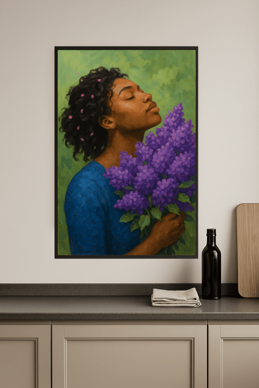 Kwiatowy uścisk – wydruk artystyczny - CasaNookDecor
