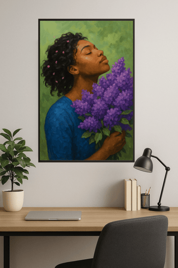 Kwiatowy uścisk – wydruk artystyczny - CasaNookDecor