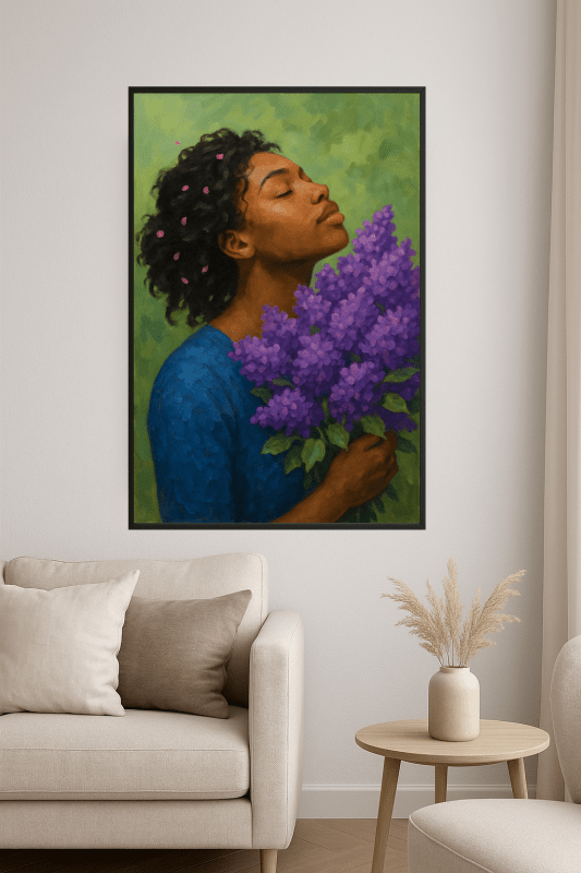 Kwiatowy uścisk – wydruk artystyczny - CasaNookDecor