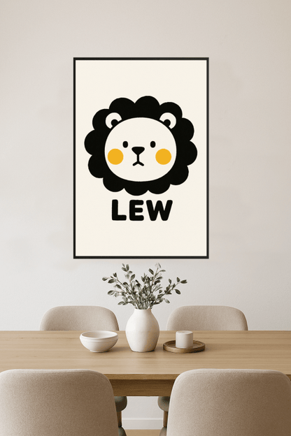 Lew: Kreskówkowy Lew - CasaNookDecor
