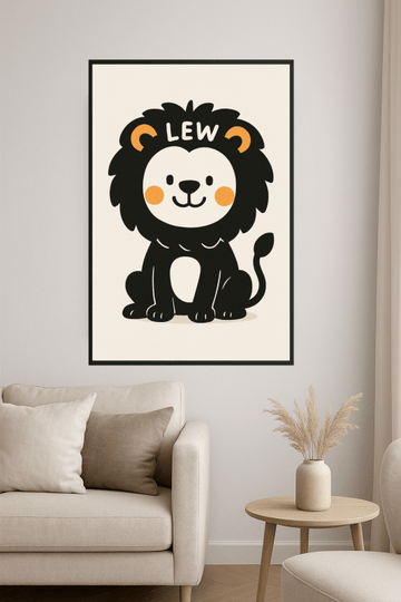 Lew: Kreskówkowy Lew - CasaNookDecor