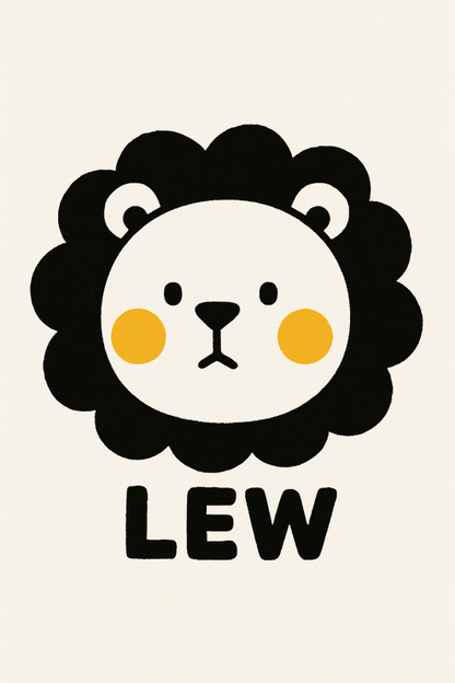 Lew: Kreskówkowy Lew - CasaNookDecor