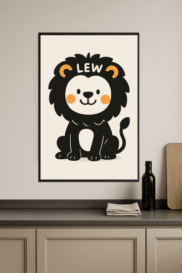 Lew: Kreskówkowy Lew - CasaNookDecor