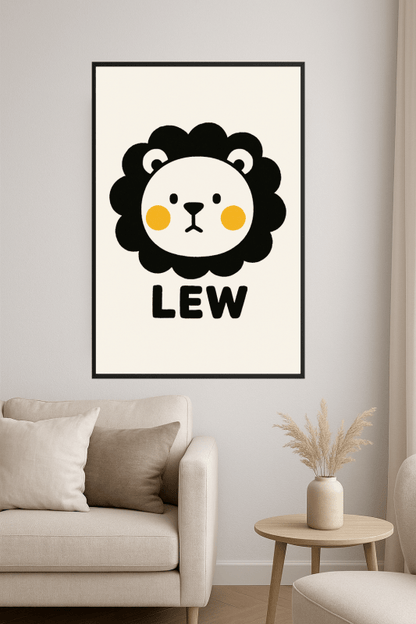 Lew: Kreskówkowy Lew - CasaNookDecor