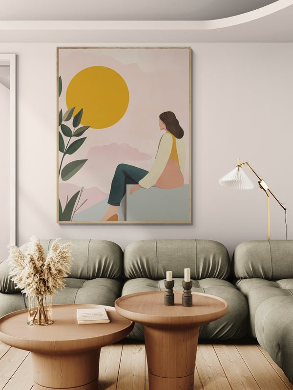 Nowoczesny plakat boho w stylu lat 50