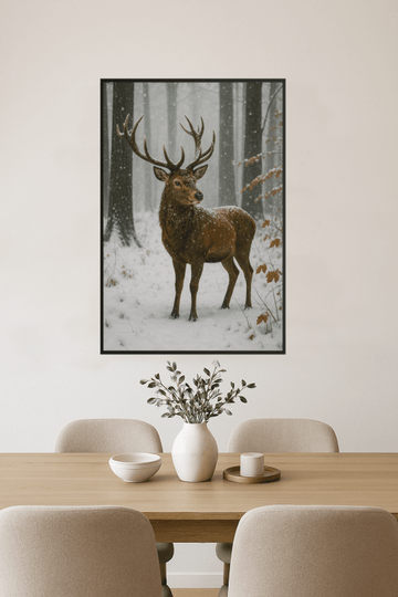 Majestatyczny Zimowy Jeleń - CasaNookDecor
