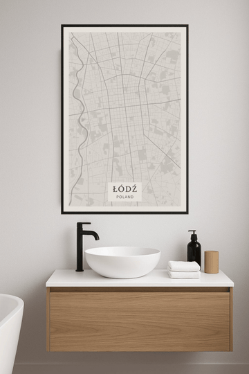 Mapa Łodzi w Polsce - CasaNookDecor
