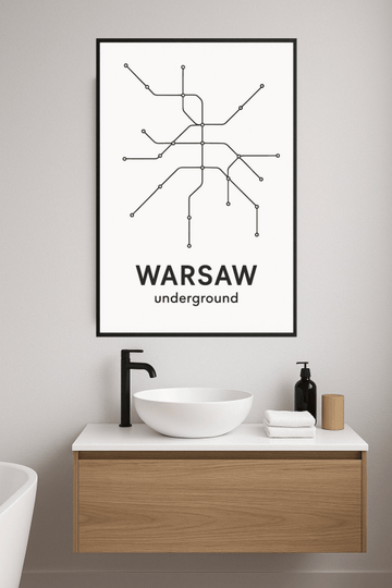 Mapa Metra Warszawy - CasaNookDecor