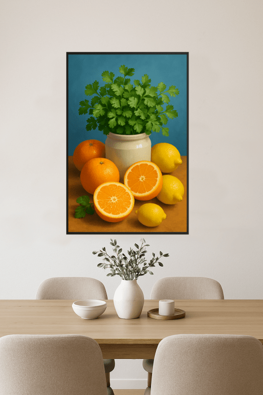 Martwa Natura z Cytrusami i Ziołami - CasaNookDecor