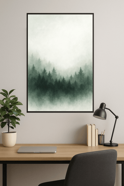 Mgliste Krajobrazy Lasu - CasaNookDecor