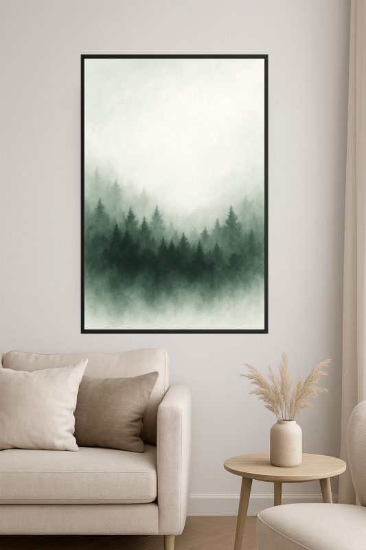 Mgliste Krajobrazy Lasu - CasaNookDecor