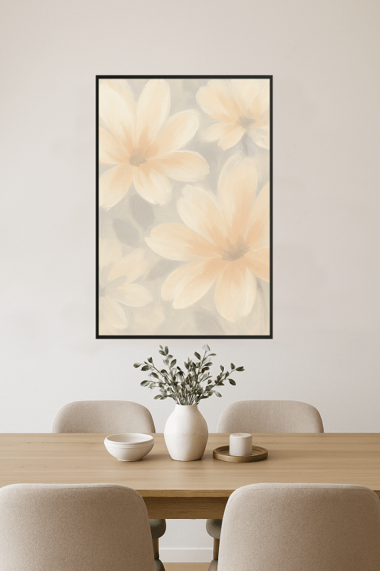 Miękka Abstrakcyjna Sztuka Kwiatowa - CasaNookDecor