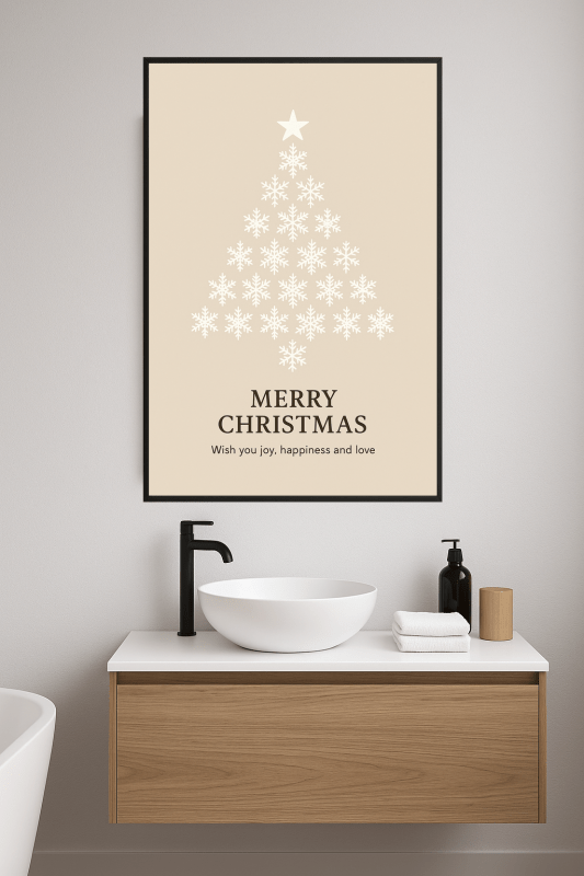 Minimalistyczna Kartka Świąteczna z Choinką - CasaNookDecor