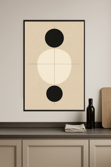 Minimalistyczna Sztuka Czarno - Biała - CasaNookDecor
