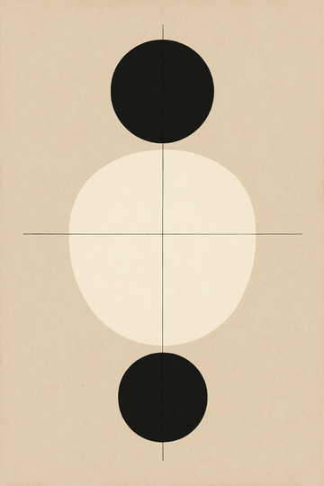 Minimalistyczna Sztuka Czarno - Biała - CasaNookDecor