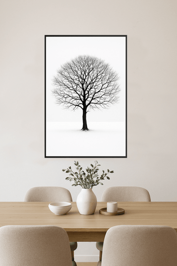 Minimalistyczna Sztuka Sylwetki Drzewa - CasaNookDecor