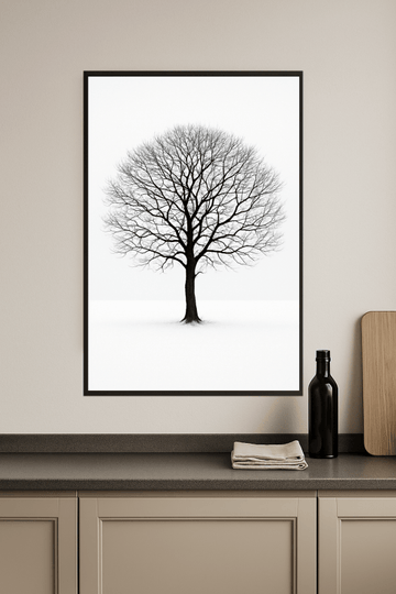 Minimalistyczna Sztuka Sylwetki Drzewa - CasaNookDecor