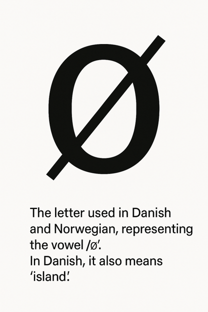Minimalistyczny Druk Litery Ø - CasaNookDecor