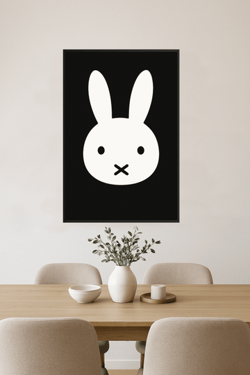 Minimalistyczny Druk Sztuki Królika - CasaNookDecor