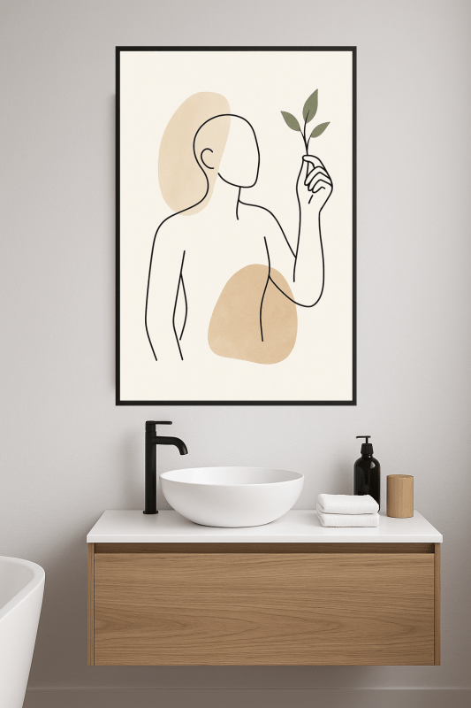 Minimalistyczny Druk Sztuki Liniowej - CasaNookDecor