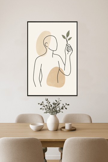 Minimalistyczny Druk Sztuki Liniowej - CasaNookDecor