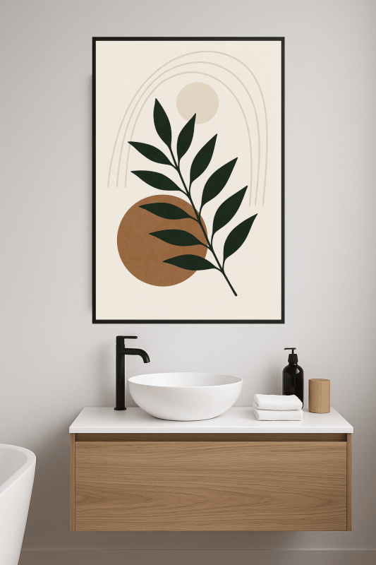 Minimalistyczny Druk Sztuki Liścia - CasaNookDecor