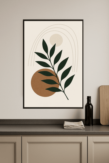 Minimalistyczny Druk Sztuki Liścia - CasaNookDecor