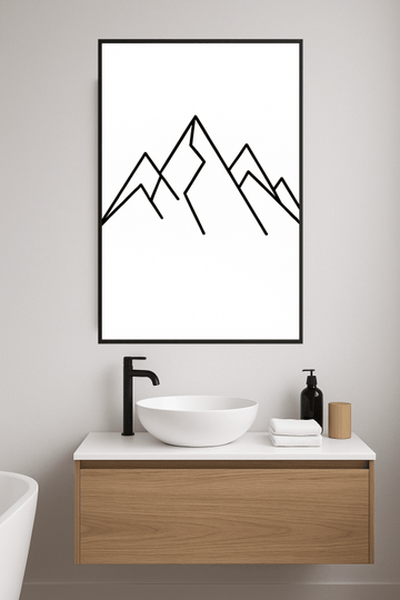Minimalistyczny Plakat Sztuki Górskiej - CasaNookDecor