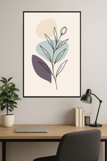 Minimalistyczny Plakat Sztuki Roślinnej - CasaNookDecor