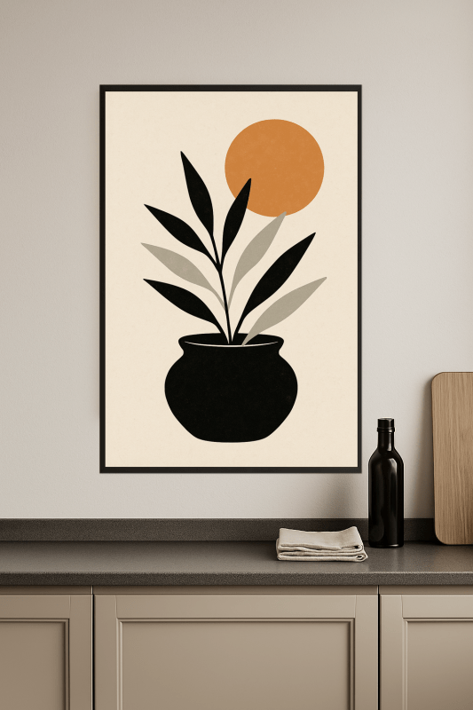 Minimalistyczny Plakat Sztuki Roślinnej - CasaNookDecor