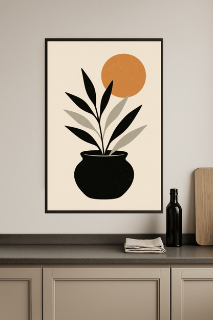 Minimalistyczny Plakat Sztuki Roślinnej - CasaNookDecor