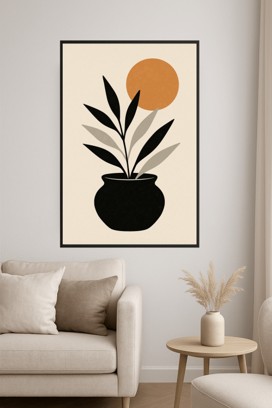 Minimalistyczny Plakat Sztuki Roślinnej - CasaNookDecor