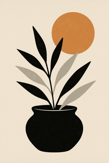 Minimalistyczny Plakat Sztuki Roślinnej - CasaNookDecor