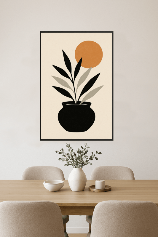 Minimalistyczny Plakat Sztuki Roślinnej - CasaNookDecor