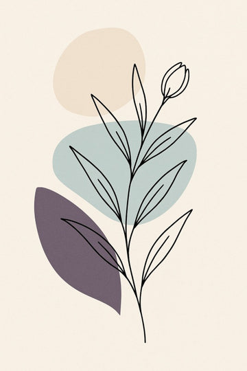 Minimalistyczny Plakat Sztuki Roślinnej - CasaNookDecor