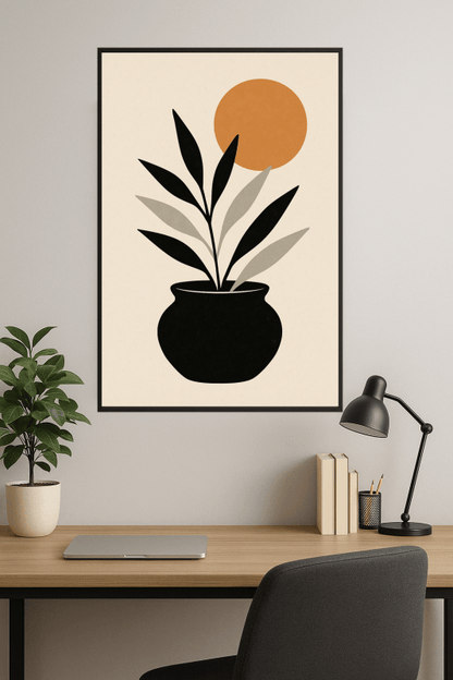 Minimalistyczny Plakat Sztuki Roślinnej - CasaNookDecor