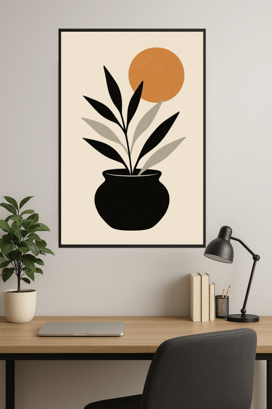 Minimalistyczny Plakat Sztuki Roślinnej - CasaNookDecor
