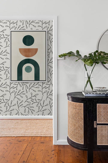 Minimalistyczny Plakat z Abstrakcyjnymi Kształtami - CasaNookDecor