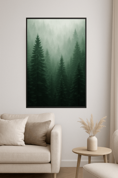 Misty Evergreen Forest - CasaNookDecor