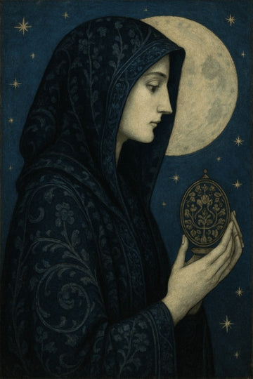 Mistyczna ilustracja kobiety - CasaNookDecor