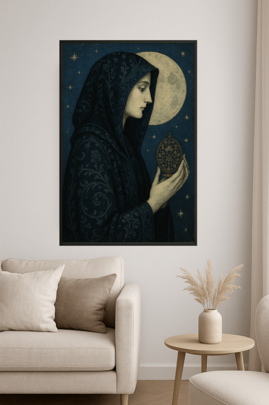 Mistyczna ilustracja kobiety - CasaNookDecor