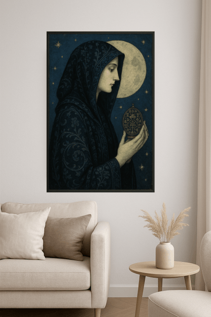 Mistyczna ilustracja kobiety - CasaNookDecor