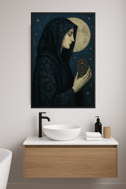 Mistyczna ilustracja kobiety - CasaNookDecor