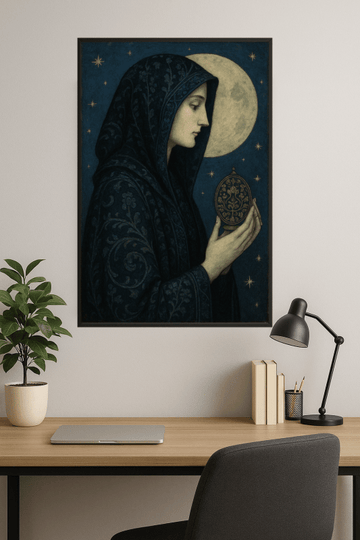 Mistyczna ilustracja kobiety - CasaNookDecor