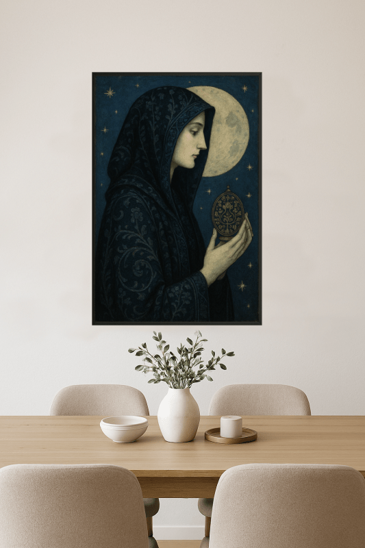 Mistyczna ilustracja kobiety - CasaNookDecor
