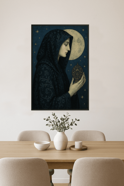 Mistyczna ilustracja kobiety - CasaNookDecor